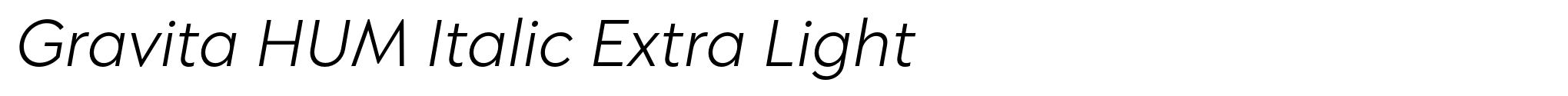 Gravita HUM Italic Extra Light image